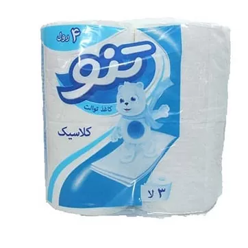 تصویر دستمال توالت تنو 3 لایه 4 رول