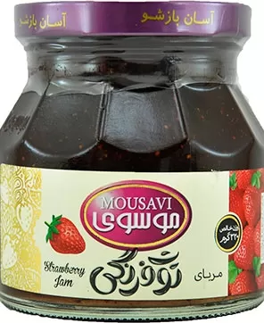 تصویر مربا توت فرنگی طرح الیزابت موسوی 320 گرمی