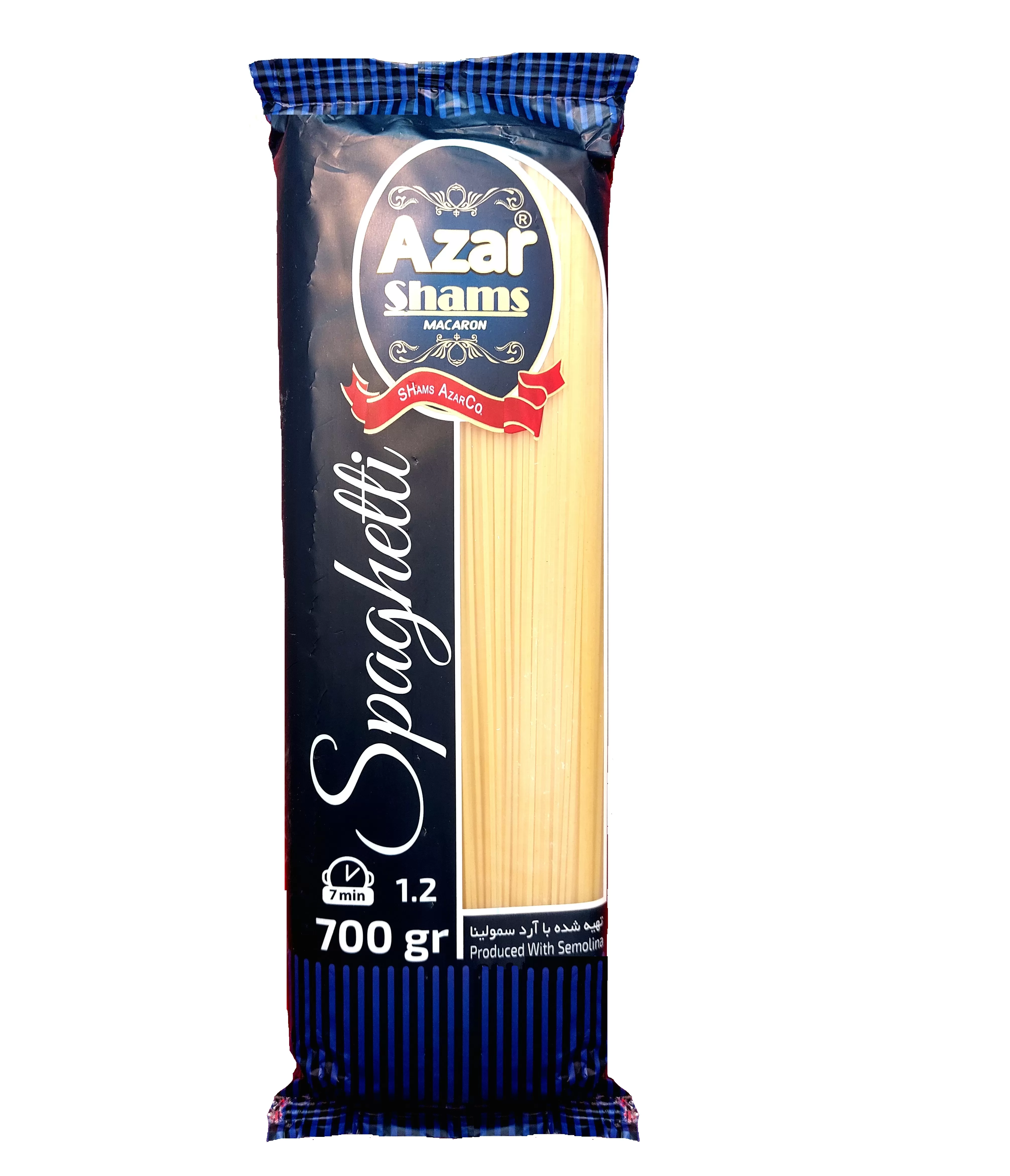 تصویر اسپاگتی قطر 1.2 آذر شمس 700 گرمی