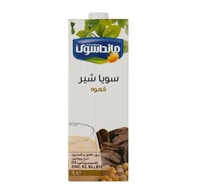 تصویر شیر سویا با طعم قهوه مانداسوی 1000 میلی لیتری