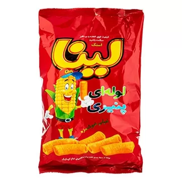 تصویر اسنک لوله ای پنیری لینا 130 گرمی