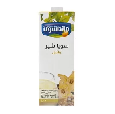 تصویر شیر سویا با طعم وانیل مانداسوی 1000 میلی لیتری