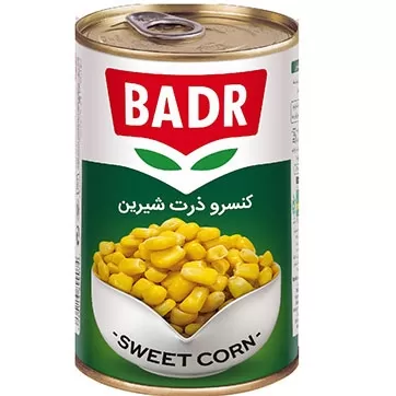 تصویر کنسرو ذرت شیرین بدر 420 گرمی