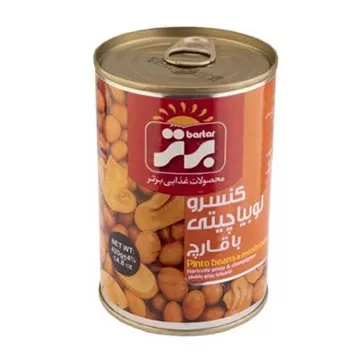 تصویر کنسرو لوبیاچیتی با قارچ برتر قوطی 420 گرمی
