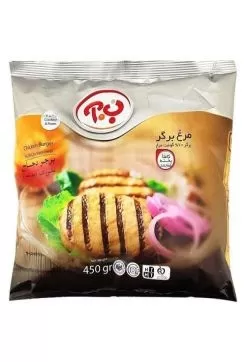 تصویر مرغ برگر گریل منجمد ب.آ 450 گرمی