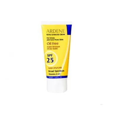 تصویر کرم ضد آفتاب spf25 فاقد چربی آردن 50 میلی لیتری