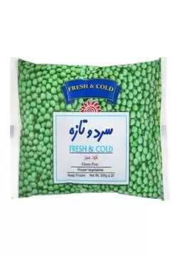 تصویر نخود فرنگی منجمد شده سرد و تازه 400 گرمی