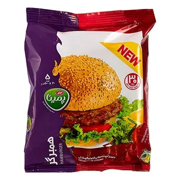 تصویر همبرگر 30% گوشت پمینا 500 گرمی