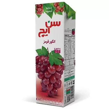 تصویر آبمیوه انگور قرمز سن ایچ 1000 میلی لیتری