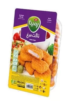 تصویر ناگت مرغ منجمد پمینا 450 گرمی