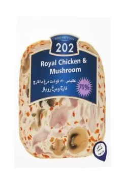تصویر کالباس قارچ و مرغ 70% رویال 202 300 گرمی