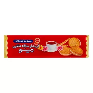 تصویر بیسکویت کرمدار ساقه طلایی مینو 192 گرمی