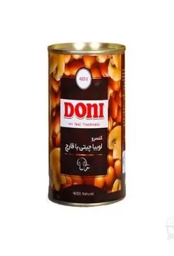 تصویر کنسرو لوبیا چیتی با قارچ دونی 420 گرمی