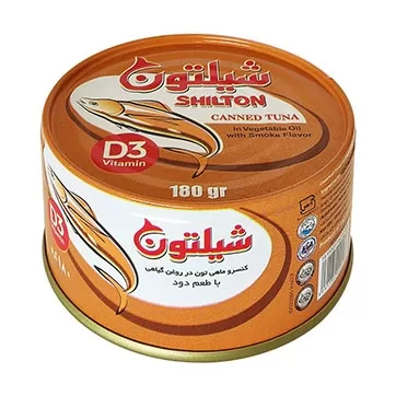 تصویر تن ماهی دودی در روغن گیاهی شیلتون 180 گرمی