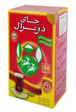 تصویر چای سیاه شکسته دو غزال 250 گرمی