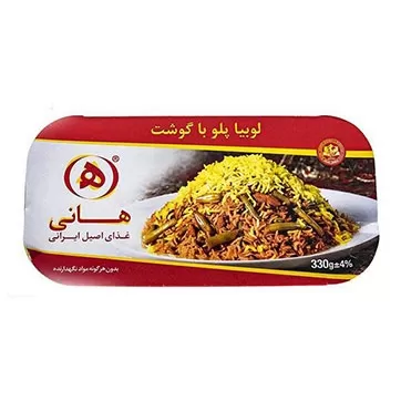 تصویر لوبیا پلو با گوشت گوساله هانی 350 گرمی