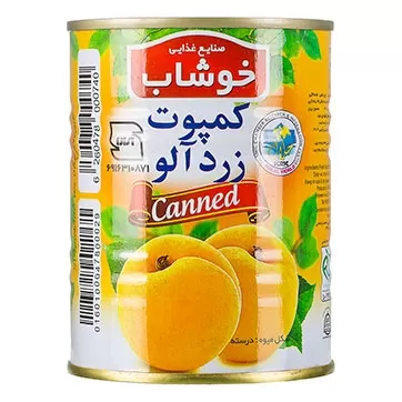 تصویر کمپوت زردآلو خوشاب 350 گرمی