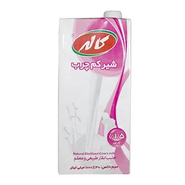 تصویر شیر کم چرب 1.5% چربی کاله 1000 میلی لیتری