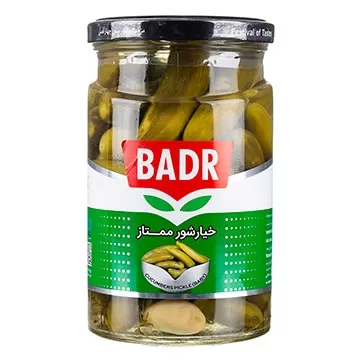 تصویر خیار شور ممتاز بدر 630 گرمی
