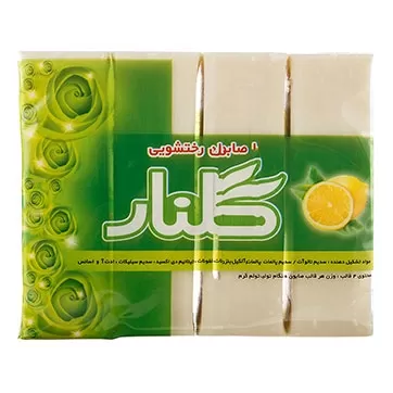 تصویر صابون رختشویی با رایحه لیمو گلنار 4 عددی