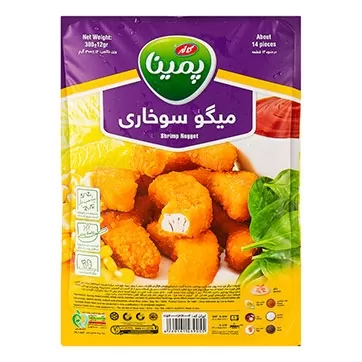 تصویر میگو سوخاری منجمد پمینا 300 گرمی