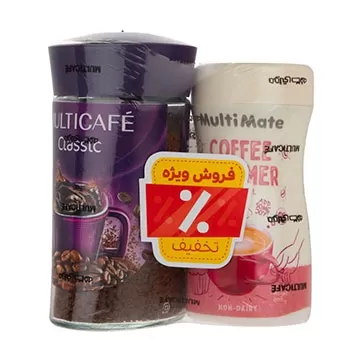 تصویر پک قهوه کلاسیک همراه کافی کریمر مولتی کافه 300 گرمی