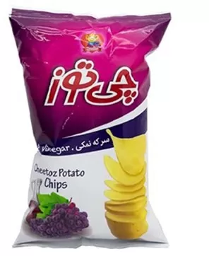 تصویر چیپس با طعم سرکه چی توز 140 گرمی