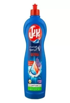 تصویر مایع ظرفشویی اولترا فعال در آب سرد با رایحه لاوندر پریل 1 لیتری