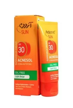 تصویر کرم ضدآفتاب کرم پودری بژ روشن spf30 فاقد چربی و مرطوب کننده آردن 50 میلی لیتری