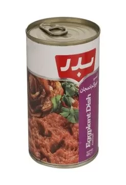 تصویر کنسرو خوراک بادمجان بدر 420 گرمی