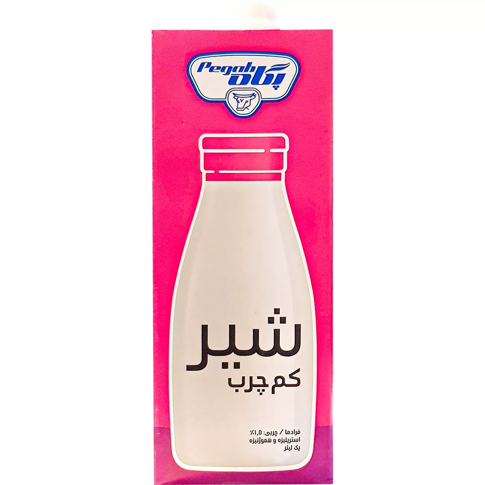 تصویر شیر کم چرب پگاه 1000 میلی لیتری