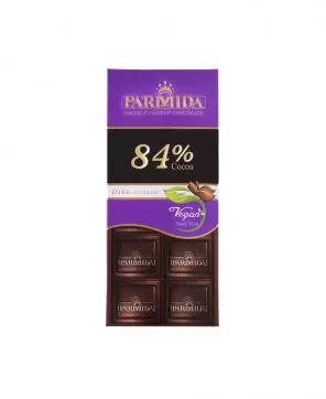 تصویر شکلات تابلت تلخ 84% پارمیدا 80 گرمی