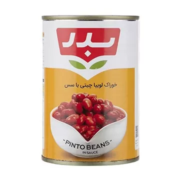تصویر کنسرو لوبیا چیتی بدر 420 گرمی