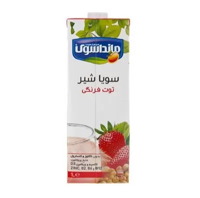 تصویر شیر سویا توت فرنگی 1000 میلی لیتری