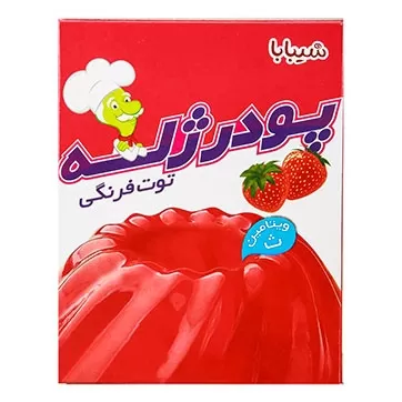 تصویر پودر ژله توت فرنگی شیبابا 100 گرمی