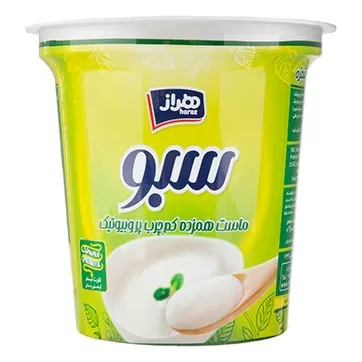 تصویر ماست سبو کم چرب پروبیوتیک هراز 800 گرمی