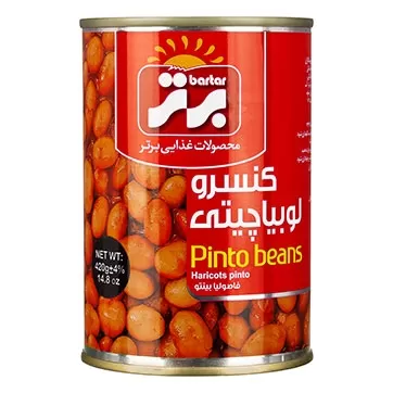 تصویر کنسرو لوبیا چیتی برتر قوطی 420 گرمی