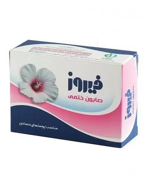 تصویر صابون گل ختمی فیروز 120 گرمی