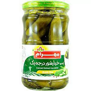 تصویر خیارشور درجه یک مهرام 680 گرمی