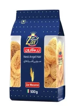 تصویر ورمیشل آشیانه ای زر ماکارون 500 گرمی