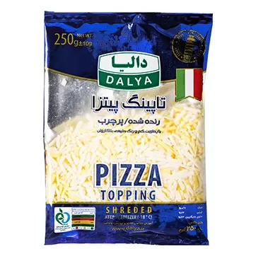 تصویر پنیر پیتزا تاپینگ رنده شده دالیا 250 گرمی