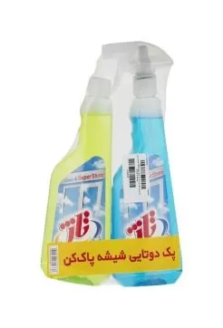 تصویر پک پاک کننده شیشه سبز و آبی تاژ