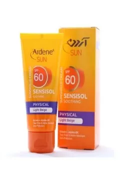 تصویر کرم ضدآفتاب کرم پودری بژ روشن spf60 ضد حساسیت فیزیکال آردن 50 میلی لیتری
