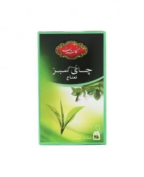 تصویر چای کیسه ای سبز و نعناع گلستان 25عددی