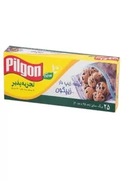تصویر کیسه فریزر سایز 25 در 30 زیپ دار پیلگون 20 عددی
