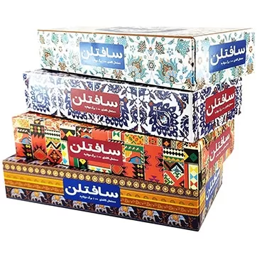 تصویر دستمال کاغذی سافتلن 2 لایه 100 برگ طرح سنتی