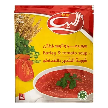 تصویر سوپ جو و گوجه فرنگی الیت 65 گرمی