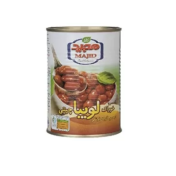 تصویر کنسرو لوبیا مجید قوطی 180 گرمی
