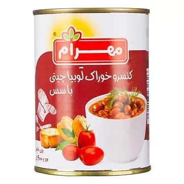 تصویر کنسرو لوبیا چیتی مهرام 400 گرمی