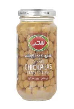 تصویر کنسرو نخود آبگوشتی سحر شیشه 380 گرمی